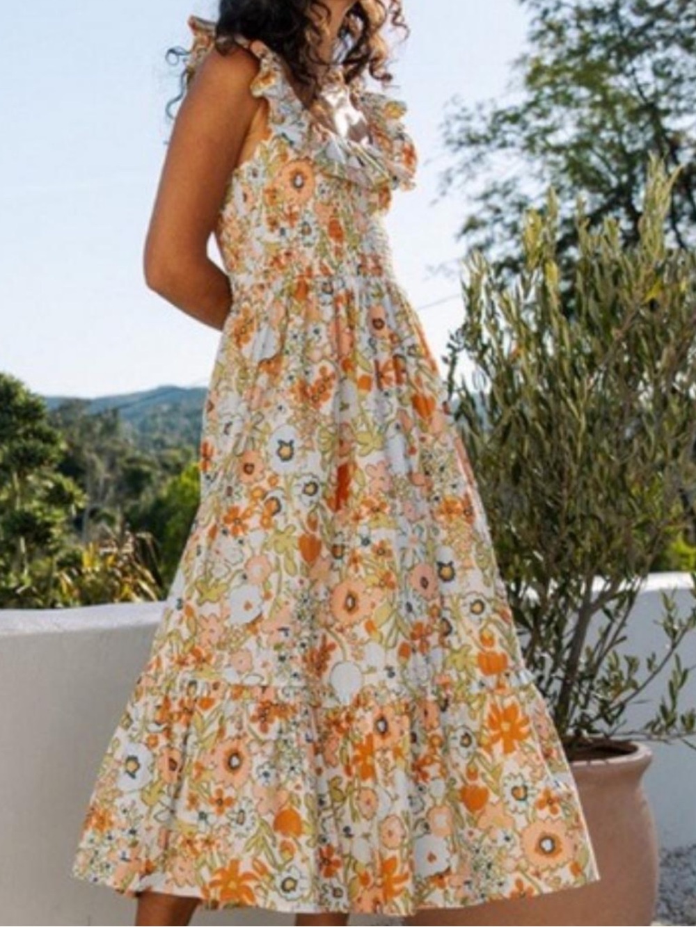 Cleobella ZOE MIDI DRESS, RETRO FLORAL, Size Small